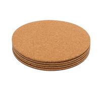 COLLBATH Lot de 5 Soucoupes pour Pot de Fleurs en Liège Naturel Ø150 Mm, Coussin Antidérapant pour Plantes D’intérieur et Jardin, Tapis Protecteur Étanche et Recyclable, Accessoires Jardin