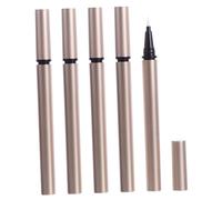 COLLBATH Lot De 5 Tubes D'eyeliner Liquide Rechargeables 1 Ml, Finition Dorée Mate, Applicateurs à Bille Hermétiques, Pour Maquilleurs Débutants Et Voyages, Contenants Cosmétiques Portables