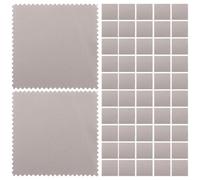 COLLBATH Lot de 50 Chiffons à Polir en Daim Doux 8x8 Cm Gris pour Bijoux en Argenté, Chiffon Réutilisable de Nettoyage et Entretien pour Argenterie, Bagues, Bracelets, Montres, Usage