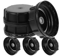 COLLBATH Lot de 6 bouchons pour bouteilles d'essence à filetage épais, noir, hermétiques et respirants, diamètre extérieur 7,3 cm, pour utilisation en camping et transport