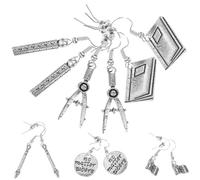 COLLBATH Lot De 6 Paires De Boucles D'Oreilles Pendantes En Forme De Larme Pour Femme Idéales Pour La Fête Des Enseignants En Alliage D'Argent Plaqué Idéales Pour Les