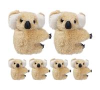 COLLBATH Lot de 6 pinces à cheveux Koala : barrettes animaux en peluche pour filles - Accessoires mignons pour coiffure quotidienne, peuvent également servir de décorations pour stylos.