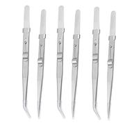 COLLBATH Lot de 6 Pinces à Épiler en Acier Inoxydable Pointes Droites et Courbées pour Création de Bijoux Scrapbooking et Réparation Électronique Outils de Précision Polyvalents