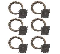 COLLBATH Lot de 6 Poignées de Tiroir en Alliage de Zinc Style Rétro Carré et Rhombique Grandes Poignées Vis pour Commode Boîte à Bijoux et Meuble Décoratif