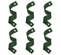 COLLBATH Lot de 6 Sangles de Tuteurage en Nylon Vert pour Arbres et Plantes Sangles Anti-Ouragan Œillets Support Robuste pour Fixation et Maintien des Jeunes Plants en Jardinage