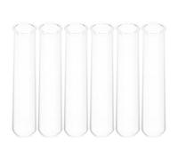 COLLBATH Lot de 6 Tubes à Essai en Verre Transparent 20x100 Mm 15 ML pour Propagation de Plantes D’intérieur, Mini Vases Hydroponiques Décoratifs pour Bureau et Jardin, Pots en