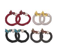 COLLBATH Lot de 8 élastiques à cheveux extensibles à motifs de signes du zodiaque - Élastiques à queue de cheval 2026 - Sans marques - colorés pour la fête du printemps