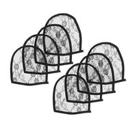 COLLBATH Lot de 8 set de Filets à Postiche en Dentelle Transparente Base Légère et Robuste pour Fabrication DIY Fermeture Frontale en Maille Crochetée Accessoires pour Perruques et