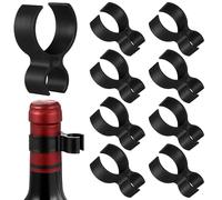 COLLBATH Lot de 9 Porte-Bouteilles en Plastique Léger et Robuste pour Bougies Clips de Sécurité Réutilisables pour Bouteilles de Vin Accessoires de Fête pour Halloween et Soirées