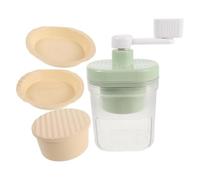 COLLBATH Machine à Glace Pilée Manuelle à Manivelle avec Bol à Glaçons et 2 Bacs de Récupération, Broyeur à Glace Domestique en Plastique Robuste, Cuisine, Pique-niques et Camping, Outil