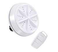 COLLBATH Machine à Laver Portable à Turbines Usb Télécommande, Mini Laveuse Compacte Abs Pour Vêtements, Pour Voyage Et Déplacement - Lavage Rapide 30 Min, Facile à Transporter Et Utiliser