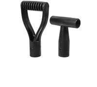 COLLBATH Manche de Pelle de T Poignée de Bêche en Plastique Noir Lot de 2 Remplacement pour Outils de Jardinage à Main Léger et Ergonomique Accessoire pour Pelle à Main Entretien