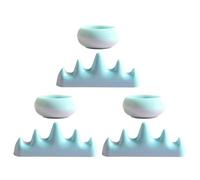 COLLBATH Manicure Brush Washing Cups Set with Pen Holders Practical Nail Art Cleaning Cups for Professional and Personal Use