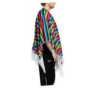 COLLBATH Manteau Mexicain pour Homme Halloween Déguisement Coloré Fiesta Costume De Fête Cape Cosplay Mexicaine Motif 1