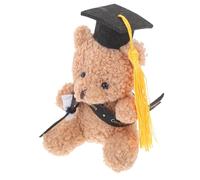 COLLBATH Mini Ours de Remise de Diplôme Peluche avec Chapeau Accessoires de Bouquets et Décorations pour Fête de Graduation Cadeau pour Gradués
