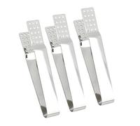 COLLBATH Mini Pinces Alimentaires en Acier Inoxydable Argentées, Résistantes la Chaleur, Lot de 3 Pièces, Presse-sachet de Thé Facile à Utiliser Maison et Boutique de Thé