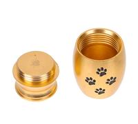 COLLBATH Mini Urne Funéraire pour Animaux De Compagnie en Acier Inoxydable Doré avec Motifs De Chiens Et De Chats
