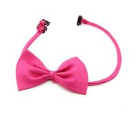 COLLBATH Mode pour Animaux De Compagnie Collier Nœud Rose Réglable pour Chiens Et Chats Longueur 40 Cm Polyester Et Coton Look Élégant