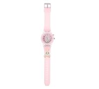 COLLBATH Montre Garçon et Filles LED Lumineuse à Quartz Motif Lapin Rose Réglable pour Étudiants Montre Éducative Nocturne École Anniversaire pour Garçons et Filles