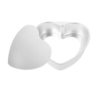 COLLBATH Moule à Gâteau Cœur Aluminium Antiadhésif Plaque Épaisse à Fond Amovible pour Cuisson Au Four Moule Créatif pour Pâtisserie DIY pour Pudding et Gâteau Romantique