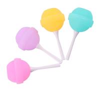 COLLBATH Moule à Glaçons en Silicone Antiadhésif Lot de 4 Mélange de Couleurs, Moule à Glace Fait Main pour Boissons Maison et Desserts D'été, Outil Créatif pour Glace sans Bâtonnet,