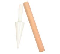 COLLBATH Moule à Rouleaux Conique Bois avec Design Ergonomique pour Préparation Maison, Accessoire Cuisine pour Cornets Glacés, 1 Set Rond