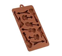 COLLBATH Moule Silicone Forme De Guitare Électrique Pour Chocolat Bonbons Et Gâteaux Moule Cavités Pratique Et Anti-adhérent Accessoire De Pâtisserie Amusant Pour Fêtes Et