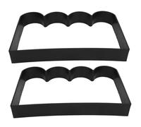 COLLBATH Moule Technologie de Libération Rapide Forme Rectangulaire en PVC Noir, 2 Pièces et Résistant aux Intempéries pour Bordure de Jardin pour Patio et Jardin