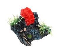 COLLBATH Moulin à Vent simulé Plantes vivantes pour Rocher réservoirs de Poisson Sculpture dirigé décor d'aquarium de Bureau Ornements d'aménagement paysager bonsaï résine