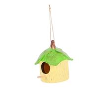 COLLBATH Nichoir Résine pour Jardin Et Arrière-Cour Nid Oiseau Suspendu pour Petits Oiseaux Décoration Extérieure