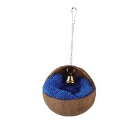 COLLBATH Nid D'oiseau en Coquille De Noix De Naturelle Lit pour Perroquet Accessoire De Cage À Oiseaux Nid Suspendu Maison Sûre pour Perroquets