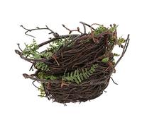 COLLBATH Nid Oiseau Décoratif Rotin Nid Oiseau Tissé Artificiel Décoration De De Style Naturel pour Extérieur