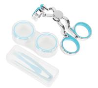 COLLBATH Outil de Retrait pour Lentilles de Contact Bleu Applicateur Portable Ventouse Antidérapante et Pince Kit Compact Réutilisable pour Voyages et Usage Quotidien