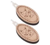 COLLBATH Outil enfile-broderie pour points de croix, en bois de hêtre et métal, lot de 2 pièces, design ergonomique, pour couture et patchwork à la maison