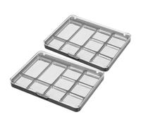 COLLBATH Palette de Maquillage Magnétique Vide, 2 Pièces, As, Couvercle Transparent, Format Slim, pour Fards à Paupières, Rangement Facile
