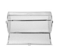 COLLBATH Panier à Barbecue Rotatif en Acier Inoxydable pour Four Électrique - Cage à Poulet Rôtissoire Porte Verrouillable, Rotation 360°, Accessoire Polyvalent pour Griller Noix