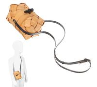 COLLBATH Panier à Jouets pour Enfants à Main de Plage de Paille de Messager de Rangement Rangement Sacoche de Corps tissée à bandoulière pour Enfants en Bois