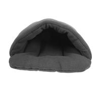 COLLBATH Panier pour Chiot Et Chat Panthère Chaude Rembourrée en Coton Peluche XS Gris Grotte Douillette pour Animaux De Petite Taille Coussin Matelas D'intérieur