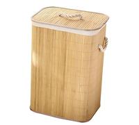 COLLBATH Panière à Linge Pliable Bambou Bac De Rangement Pour Vêtements Volume Pour Maison