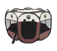 COLLBATH Parc Dexercice Octogonal Pliable pour Animaux De Compagnie Tissu Oxford Design Sécurisé