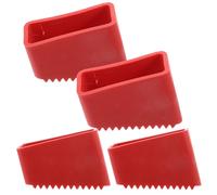 COLLBATH Patins Antidérapants en Caoutchouc pour Pieds d'Échelle Lot de 4 Pièces 40 X 20 CM Protections pour Escabeaux Pliables Usage Professionnel et Domestique Facile à Fixer