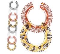 COLLBATH Peigne à Cheveux Circulaire Extensible 10 Pièces Taille Unique Flexible Femme Fille Usage Quotidien Couleur Aléatoire