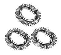 COLLBATH Peigne à Ressort Flexible 3 Pièces, Bandeau Cheveux Noirs Extensible, Accessoires Cheveux pour Femmes, Contrôle Mèches Rebelles, Coiffage Quotidien, Lavage Visage
