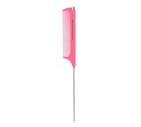 COLLBATH Peigne Queue Rat Plastique Antistatique avec Poignée Confortable Peigne Coiffage pour Hommes et Salons Design à Deux Rangées de Dents Compact Couleur Aléatoire