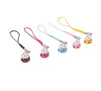 COLLBATH Pendentif Chat Porte-clés Amulette Petit Taille En Cuivre Cloche Décoratif Pour Paquet Téléphone Multicolore Usage Quotidien Présent Chance
