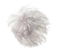 COLLBATH Perruque Punk Pour Homme Style Années 70-80 Argentée Style Ancien Professeur Pour Halloween Anniversaire Cosplay