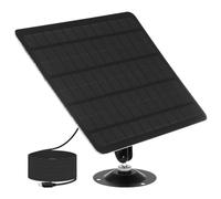 COLLBATH Petit Panneau Solaire 20W Monocristallin pour Caméra de Surveillance en Extérieur avec Charge USB, Supports de Montage et Ancrages Muraux