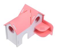 COLLBATH Petite Maison Colorée Nid Cachette pour Hamster Cochon Dinde Château Escaliers pour La Détente des Petits Animaux