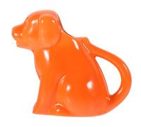 COLLBATH Pichet à Lait en Céramique Anse, Pot à Crème Cuisine Orange Motif Petit Chien, Cruche pour Mousseur de Lait et Sauce, Ustensile de Table Léger pour Restaurant et Café, 200 Ml