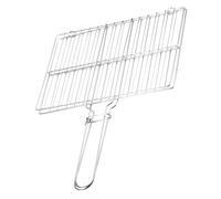 COLLBATH Pince à Barbecue Pliable en Acier Inoxydable Épais, Panier Grillades Poisson Petit Format, Outil Barbecue Extérieur pour Camping et Pique-niques, Accessoire Cuisson Solide, Filet